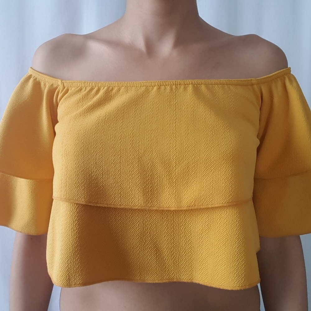 Boohoo ruffled crop top A25 - Picture 4 of 4